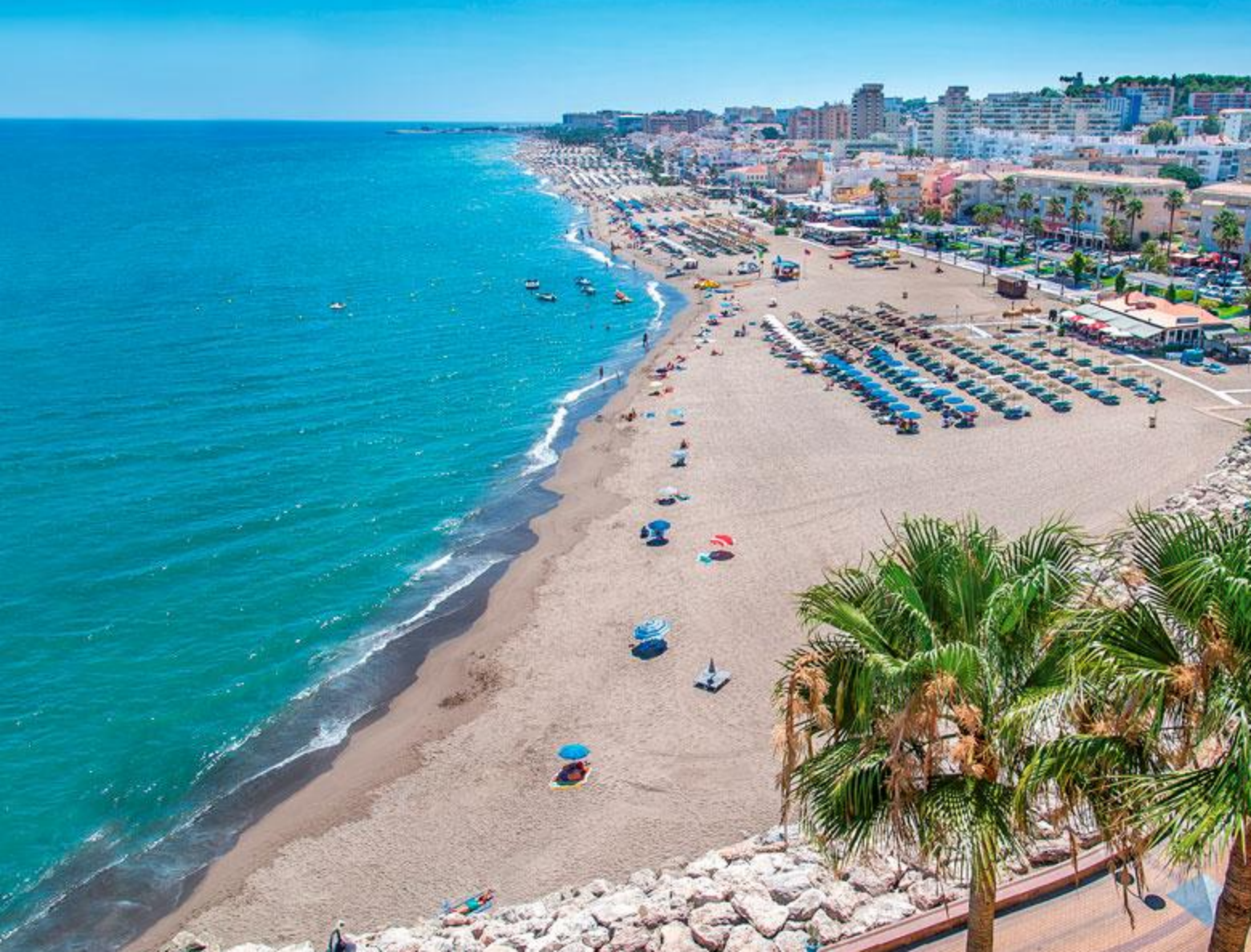 Torremolinos beach and Mediterranean coast on the Costa del Sol